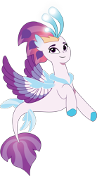Size: 1383x2501 | Tagged: safe, artist:prixy05, queen novo, seapony (g4), g4, g5, my little pony: tell your tale, my little pony: the movie, collar, crown, dorsal fin, eyelashes, eyeshadow, female, fin, fin wings, fins, fish tail, flowing mane, g4 to g5, generation leap, jewelry, looking at you, makeup, peytral, regalia, simple background, smiling, smiling at you, solo, spread wings, swimming, tail, transparent background, vector, wings