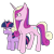 Size: 955x955 | Tagged: safe, artist:emptygoldstudio, princess cadance, twilight sparkle, pony, unicorn, g4, alternate universe, concave belly, duo, female, frown, furrowed brow, height difference, mare, physique difference, quadrupedal, race swap, simple background, slender, standing, thin, transparent background, unicorn cadance, unicorn twilight