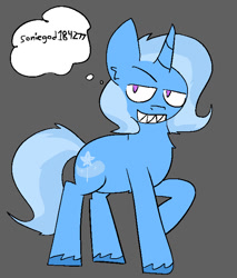 Size: 599x704 | Tagged: safe, artist:iron234, trixie, pony, unicorn, g4, fangs, female, gritted teeth, mare, solo, teeth, unshorn fetlocks