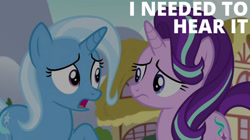 Size: 2000x1123 | Tagged: safe, edit, edited screencap, editor:quoterific, screencap, starlight glimmer, trixie, all bottled up, g4