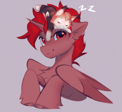 Size: 1087x1001 | Tagged: safe, artist:vensual99, oc, oc only, oc:hardy, oc:vensu, alicorn, cat, pony, catified, chest fluff, female, male, onomatopoeia, simple background, sleeping, sound effects, species swap, stallion, zzz