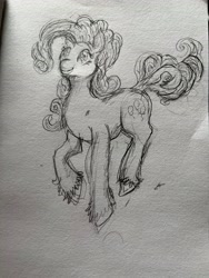 Size: 4032x3024 | Tagged: safe, artist:fluffywolf36, pinkie pie, earth pony, pony, g4, drawing, female, pencil drawing, sketch, solo, traditional art