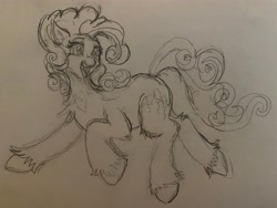 Size: 4032x3024 | Tagged: safe, artist:fluffywolf36, pinkie pie, earth pony, pony, g4, female, pencil drawing, sketch, solo, traditional art