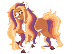 Size: 3600x2700 | Tagged: safe, artist:gigason, oc, oc only, oc:season change, earth pony, pony, blaze (coat marking), brown eyes, coat markings, colored hooves, facial markings, gradient hooves, grin, high res, hoof polish, long mane, long tail, male, obtrusive watermark, offspring, one eye closed, pale belly, parent:apple cobbler, parent:oc:blanket stitch, parents:canon x oc, raised hoof, simple background, smiling, socks (coat markings), solo, stallion, standing, tail, transparent background, unshorn fetlocks, watermark