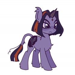 Size: 1664x1664 | Tagged: safe, artist:clarissasbakery, pony, unicorn, dc comics, not twilight sparkle, ponified, raven (dc comics), simple background, solo, teen titans go, white background