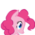 Size: 1000x1000 | Tagged: safe, artist:joxixo, pinkie pie, earth pony, pony, g4, female, simple background, solo, white background