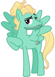 Size: 2800x3900 | Tagged: safe, artist:cheezedoodle96, edit, vector edit, zephyr breeze, pegasus, pony, flutter brutter, g4, .svg available, bedroom eyes, high res, looking at you, male, raised hoof, raised leg, simple background, solo, spread wings, stallion, transparent background, vector, wings