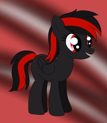 Size: 1396x1600 | Tagged: artist needed, safe, oc, oc only, pegasus, pony, gradient background, red and black oc, solo