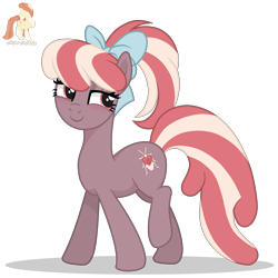 Size: 1500x1500 | Tagged: safe, artist:r4hucksake, oc, oc only, oc:rose bug, earth pony, pony, bow, female, hair bow, mare, simple background, solo, transparent background