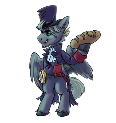 Size: 3650x3850 | Tagged: safe, artist:kovoranu, oc, oc only, oc:kovoranu, pegasus, pony, bread, collaboration, food, high res, simple background, solo, the king and the jester, transparent background, unshorn fetlocks