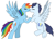 Size: 1007x720 | Tagged: safe, artist:dasher666, artist:miss-ace712, edit, rainbow dash, soarin', pegasus, pony, g4, female, male, mare, ship:soarindash, shipping, simple background, stallion, straight, white background