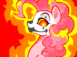 Size: 801x592 | Tagged: safe, artist:clowncarpal, pinkie pie, earth pony, pony, g4, abstract background, bust, clown makeup, female, juggalo, mare, solo