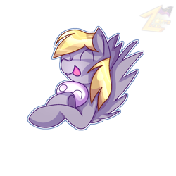 Size: 1280x1280 | Tagged: safe, artist:zaviastuff, derpy hooves, pegasus, pony, g4, art, crossed arms, crossover, derp, female, half body, happy, hug, mare, polandball, shiny hair, simple background, solo, spread wings, transparent background, watermark, wings