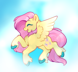 Size: 760x700 | Tagged: safe, artist:sekuponi, fluttershy, pegasus, pony, g4, chest fluff, colored hooves, cute, female, flying, mare, shyabetes, solo, unshorn fetlocks, wing fluff, wings