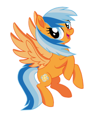 Size: 776x1030 | Tagged: safe, artist:ncolque, oc, oc only, oc:sunlight mist, pegasus, pony, 2024 community collab, derpibooru community collaboration, flying, simple background, smiling, solo, transparent background, wings