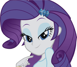 Size: 2904x2520 | Tagged: safe, edit, edited screencap, editor:homersimpson1983, screencap, rarity, human, equestria girls, g4, background removed, blouse, bracelet, breasts, bust, clothes, female, finger, flirting, hair, hairpin, hand, high res, jewelry, lidded eyes, makeup, not a vector, pointing at self, shrug, simple background, smiling, solo, teenager, transparent background