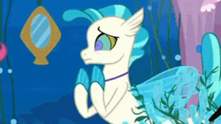 Size: 1920x1080 | Tagged: safe, artist:ocean lover, edit, edited screencap, screencap, terramar, seapony (g4), g4, season 8, surf and/or turf, animated, bubble, coiling, coils, disney, dorsal fin, fin, fin wings, fins, fish tail, flowing mane, frown, gif, hypno eyes, hypnosis, hypnotized, jewelry, kaa, kaa eyes, male, necklace, ocean, pearl necklace, seaquestria, seaweed, sleepy, snake tail, swimming, tail, tail fin, the jungle book, tired, underwater, water, wings, wrapping, youtube link