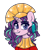 Size: 1843x1843 | Tagged: safe, artist:batavern, starlight glimmer, unicorn, collaboration:choose your starlight, g4, bust, clothes, collaboration, crossover, disney, female, kuzco, looking at you, mare, portrait, simple background, solo, the emperor's new groove, transparent background