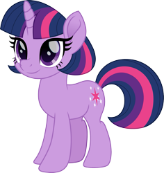 Size: 1511x1600 | Tagged: safe, artist:cloudy glow, twilight sparkle, pony, unicorn, g4, 1965, alternate hairstyle, barbie, barbie hair, female, mare, movie accurate, simple background, solo, transparent background, unicorn twilight, vector