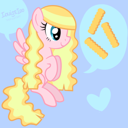 Size: 2000x2000 | Tagged: safe, artist:looji, oc, oc only, oc:crinklecut, pegasus, pony, cutie mark, female, flying, heart, high res, mare, reference sheet, signature, smiling, solo, speech bubble, teenager