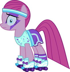 Size: 3015x3073 | Tagged: safe, artist:retroponybro, pinkie pie, earth pony, pony, g4, scare master, clothes, costume, female, headband, high res, inkscape, looking at you, mare, nightmare moon costume, nightmare night, pinkamena diane pie, roller skates, simple background, skates, solo, transparent background, vector