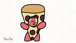 Size: 1280x720 | Tagged: safe, artist:foxfer64_yt, oc, oc only, oc:steven, earth pony, pony, animated, clothes, concerned, costume, food, food costume, meat, pepperoni, pizza, pizza costume, solo, waving