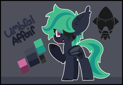 Size: 5200x3600 | Tagged: safe, artist:moonydusk, oc, oc:umbral affair, bat pony, reference sheet