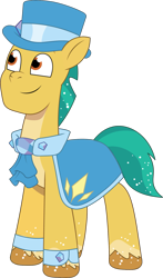Size: 925x1568 | Tagged: safe, artist:prixy05, hitch trailblazer, earth pony, pony, crystal ball (episode), g5, my little pony: tell your tale, spoiler:g5, spoiler:my little pony: tell your tale, spoiler:tyts01e68, hat, male, simple background, solo, stallion, top hat, transparent background, vector