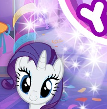 Size: 219x223 | Tagged: safe, gameloft, rarity, pony, unicorn, g4, my little pony: magic princess, cropped, english, female, horn, looking at you, mare, meme, picture for breezies, reaction image, solo, text, wow! glimmer, y