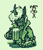 Size: 520x601 | Tagged: safe, artist:damset, oc, oc only, oc:da-mset, changeling, alcohol, beer, cloak, clothes, monochrome, ms paint, one eye, pixel art, solo, table