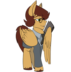 Size: 2125x2160 | Tagged: safe, artist:brainiac, oc, oc only, oc:type writer, pegasus, high res, male, simple background, solo, stallion, transparent background