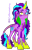 Size: 925x1444 | Tagged: safe, artist:caffeinatedcarny, derpibooru exclusive, oc, oc only, oc:viibe, pony, unicorn, 2024 community collab, derpibooru community collaboration, coat markings, colorful, curved horn, fangs, freckles, green skin, heterochromia, horn, horn runes, leonine tail, lidded eyes, looking at you, lop ears, markings, nonbinary, simple background, slender, smiling, solo, speckled, tail, tall, thin, transparent background, unicorn oc, unshorn fetlocks, wingding eyes