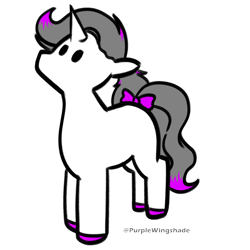 Size: 3000x3000 | Tagged: safe, artist:purple wingshade, oc, oc only, oc:hazel radiate, pony, unicorn, bow, cute, female, high res, mare, multicolored hair, simple background, small, solo, transparent background
