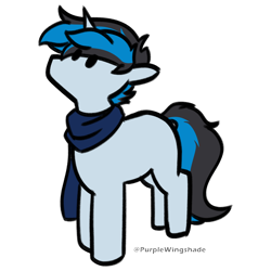 Size: 3000x3000 | Tagged: safe, artist:purple wingshade, oc, oc only, oc:solar gizmo, pony, unicorn, clothes, cute, high res, male, multicolored hair, scarf, simple background, small, solo, stallion, transparent background