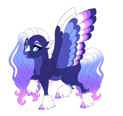 Size: 3600x3400 | Tagged: safe, artist:gigason, oc, oc only, oc:mirror glaze, pegasus, pony, :p, coat markings, colored hooves, colored wings, cyan eyes, facial markings, female, gradient hooves, gradient mane, gradient tail, high res, lidded eyes, magical lesbian spawn, mare, multicolored wings, obtrusive watermark, offspring, pale belly, parent:oc:raven wing, parent:pinkie pie, raised hoof, simple background, solo, spread wings, star (coat marking), tail, tongue out, transparent background, watermark, wings