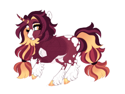 Size: 3600x2700 | Tagged: safe, artist:gigason, oc, oc only, oc:candle spark, pony, unicorn, ;p, blaze (coat marking), chin fluff, clothes, coat markings, colored hooves, curved horn, dappled, eye clipping through hair, eyeshadow, facial markings, female, golden eyes, gradient hooves, gradient mane, gradient tail, high res, horn, lidded eyes, magical lesbian spawn, makeup, mare, mealy mouth (coat marking), obtrusive watermark, offspring, one eye closed, pale belly, parent:oc:fierce flame, parent:twilight sparkle, parents:canon x oc, ponytail, simple background, socks, solo, striped hair, tail, thick eyelashes, tongue out, transparent background, unicorn oc, unshorn fetlocks, watermark, wink, yellow eyes