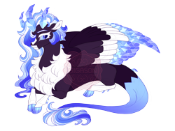 Size: 3600x2700 | Tagged: safe, artist:gigason, oc, oc only, oc:ice queen, draconequus, hybrid, blue sclera, cloven hooves, coat markings, colored eyelashes, colored hooves, colored wings, crystal horn, crystal wings, draconequus hybrid, facial markings, female, gradient hooves, gradient mane, gradient wings, grtadient tail, high res, horn, hybrid oc, lying down, magical threesome spawn, mealy mouth (coat marking), multicolored wings, multiple parents, obtrusive watermark, offspring, parent:discord, parent:oc:ice shard, parent:oc:raven wing, parents:canon x oc x oc, partially open wings, prone, purple eyes, ruff, simple background, socks (coat markings), solo, star (coat marking), transparent background, watermark, white eyelashes, wings