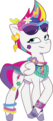 Size: 583x1316 | Tagged: safe, artist:prixy05, zipp storm, pegasus, pony, bridlewoodstock (tell your tale), g5, my little pony: tell your tale, spoiler:g5, spoiler:my little pony: tell your tale, spoiler:tyts01e55, bridlewoodstock, female, mare, simple background, solo, sunglasses, sunglasses on head, transparent background, vector