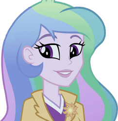 Size: 2448x2520 | Tagged: safe, edit, edited screencap, editor:mrtoonlover83, screencap, princess celestia, principal celestia, human, equestria girls, g4, background removed, female, high res, not a vector, simple background, smiling, solo, transparent background