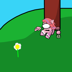 Size: 1280x1280 | Tagged: safe, artist:josephthedumbimpostor, windy, g5, among us, anthophobia, cute, daisy (flower), flower