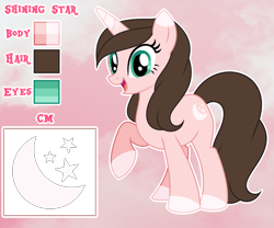 Size: 3015x2511 | Tagged: safe, artist:cindystarlight, oc, oc:shining star (cindystarlight), pony, unicorn, female, high res, mare, reference sheet, solo