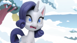 Size: 1920x1080 | Tagged: safe, screencap, rarity, pony, unicorn, g4, g4.5, my little pony: stop motion short, snow pony contest (short), cute, distressed, funny, snow, solo