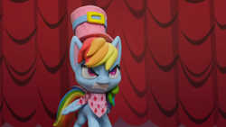 Size: 1920x1080 | Tagged: safe, screencap, rainbow dash, pegasus, pony, fashion failure, g4.5, my little pony: stop motion short, angry, cute, funny, solo