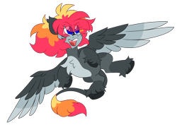 Size: 7170x5359 | Tagged: safe, artist:crazysketch101, oc, oc only, oc:crazy looncrest, pegasus, pony, chest fluff, leonine tail, simple background, solo, tail, transparent background