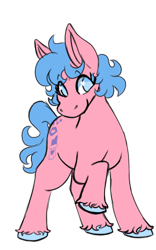 Size: 656x1053 | Tagged: safe, artist:primrosedinocat, happy hugs, earth pony, pony, g1, colored hooves, female, heart, heart eyes, mare, raised hoof, simple background, smiling, solo, tail, transparent background, unshorn fetlocks, wingding eyes