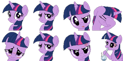 Size: 384x192 | Tagged: safe, artist:scootaloormayfly, twilight sparkle, alicorn, pony, g4, angry, blushing, bong, confused, drugs, facehoof, highlight sparkle, marijuana, picture for breezies, pixel art, simple background, smoke, smoke weed everyday, sprite, transparent background