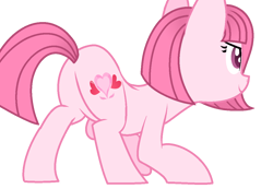 Size: 1140x789 | Tagged: safe, artist:muhammad yunus, oc, oc only, oc:annisa trihapsari, earth pony, pony, g4, annibutt, base used, butt, earth pony oc, female, ibispaint x, mare, plot, simple background, smiling, solo, transparent background