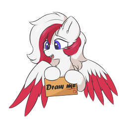 Size: 3100x3100 | Tagged: safe, artist:hcl, oc, oc only, oc:red wine, pegasus, pony, bust, colored wings, cute, draw me, high res, pegasus oc, portrait, simple background, spread wings, transparent background, two toned mane, two toned wings, wings