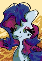 Size: 1428x2048 | Tagged: safe, artist:i-am-cholera, rarity, pony, unicorn, g4, curved horn, female, horn, mare, short horn, solo