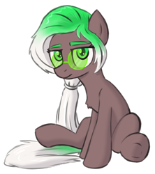 Size: 690x777 | Tagged: safe, artist:superderpybot, oc, oc only, oc:cutting edge, earth pony, pony, cute, earth pony oc, female, glasses, mare, simple background, solo, story included, tony soprano, transparent background